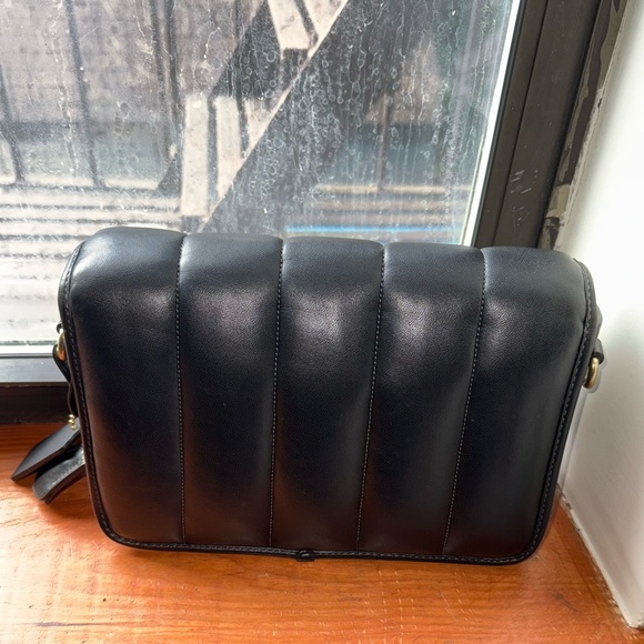 EUC Coach Quilted Studio Shoulder Bag in Black Nappa Leather with Gold Accents - Picture 8 of 11